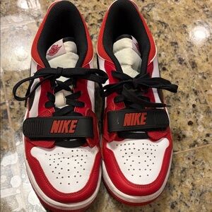 Nike Jordan Air Legacy 312 Mens Red and White Sneakers